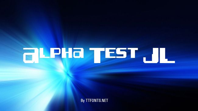 Alpha Test JL example